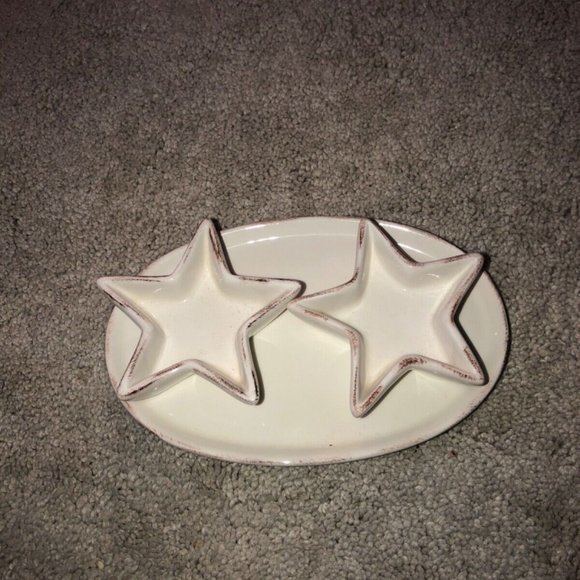Pottery Barn Star Salt And Pepper Tray 3 pc. Set - Picture 8 of 8